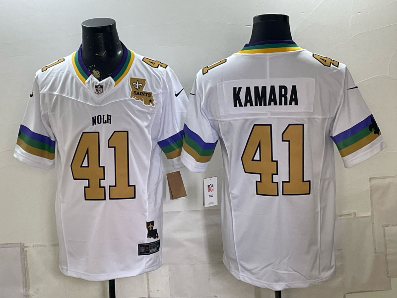 Men 2026 New Orleans Saints #41 Kamara white Limited NFL Jersey 082800121->new orleans saints->NFL Jersey